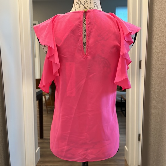 Amanda Uprichard Hot Pink Silk Blouse - Picture 5 of 9